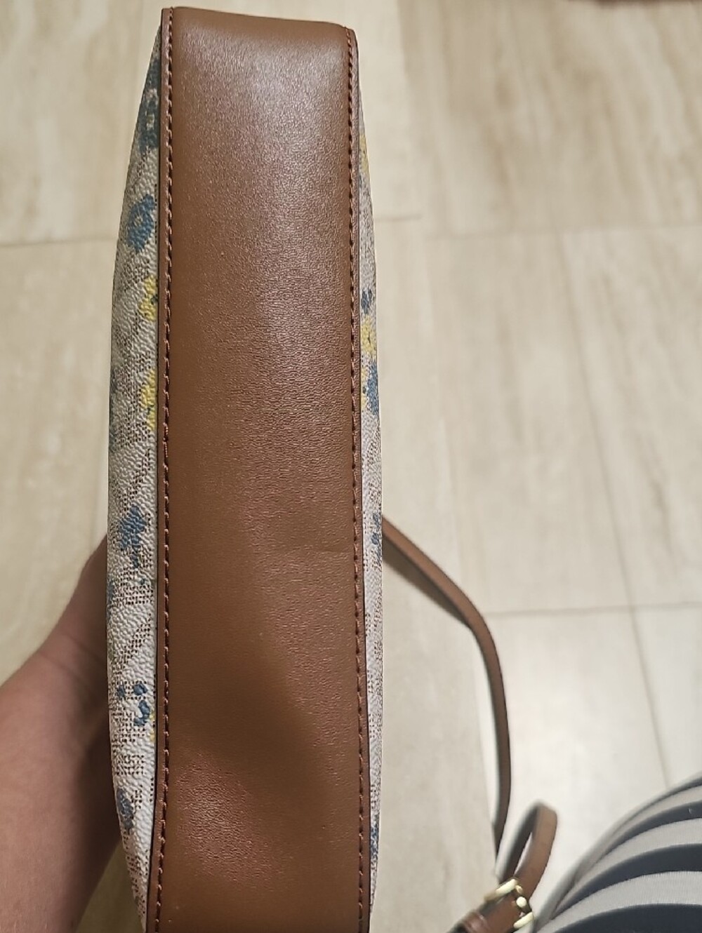 Michael Kors Blue and Yellow Floral Signature Crossbody - Picture 7 of 12